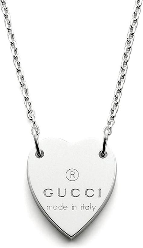 heart bracelet with gucci trademark|gucci sterling silver heart necklace.